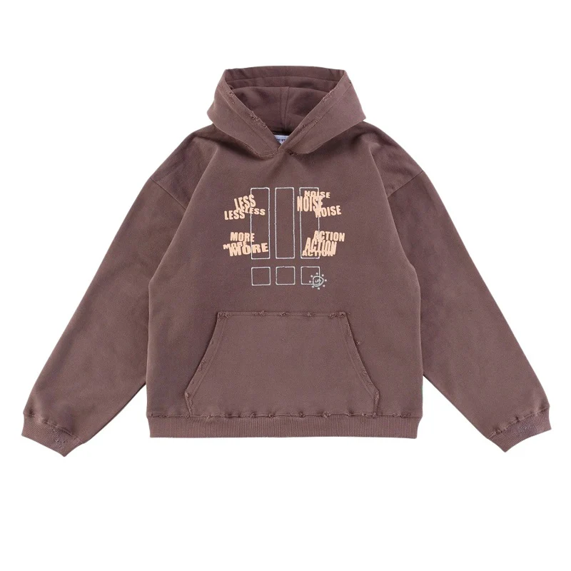 Distressed Action Hoodie