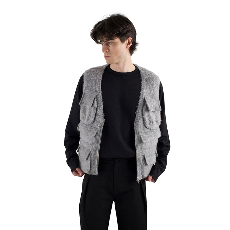 Mohair Knit Luggage Vest - Image 2
