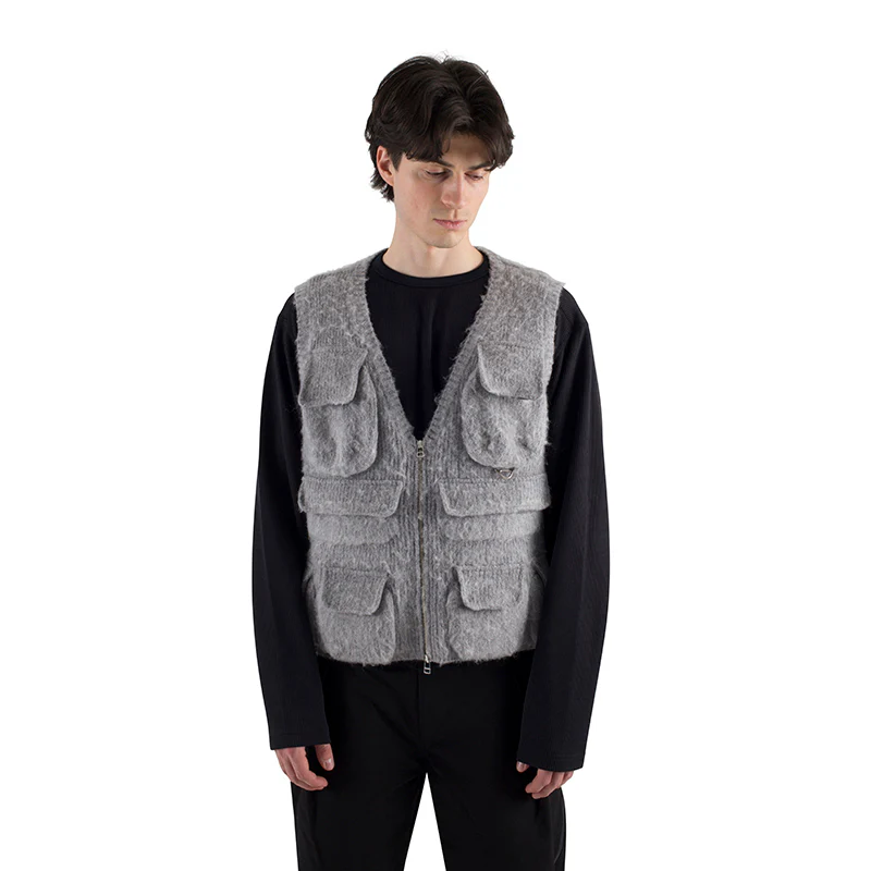 Mohair Knit Luggage Vest - Image 3