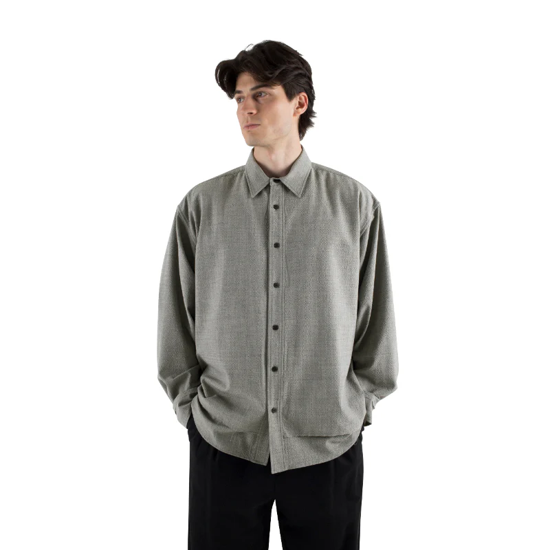 Wool Seersucker Side Slit L/S - Image 2