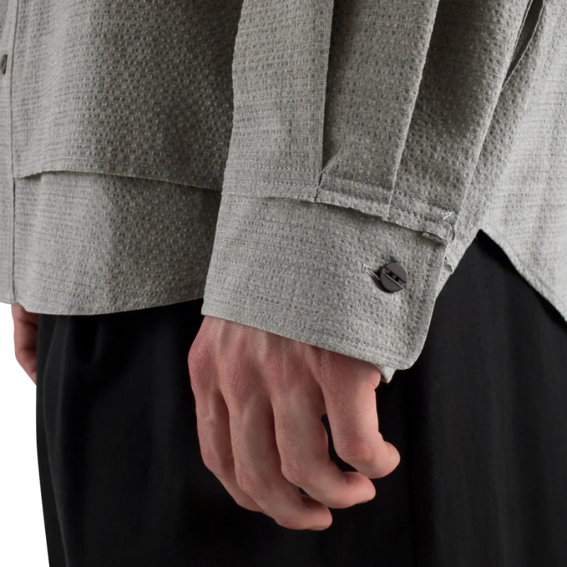 Wool Seersucker Side Slit L/S - Image 5